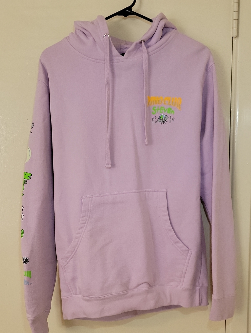 Dino Club Steven Light Purple Graphic Hoodie